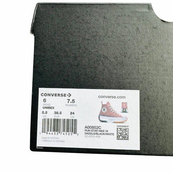 ⭐Converse Run Star Hike Hi Platform Sz 6 Men's Shoes Brown Sneakers A00852C New⭐ - Picture 7 of 10